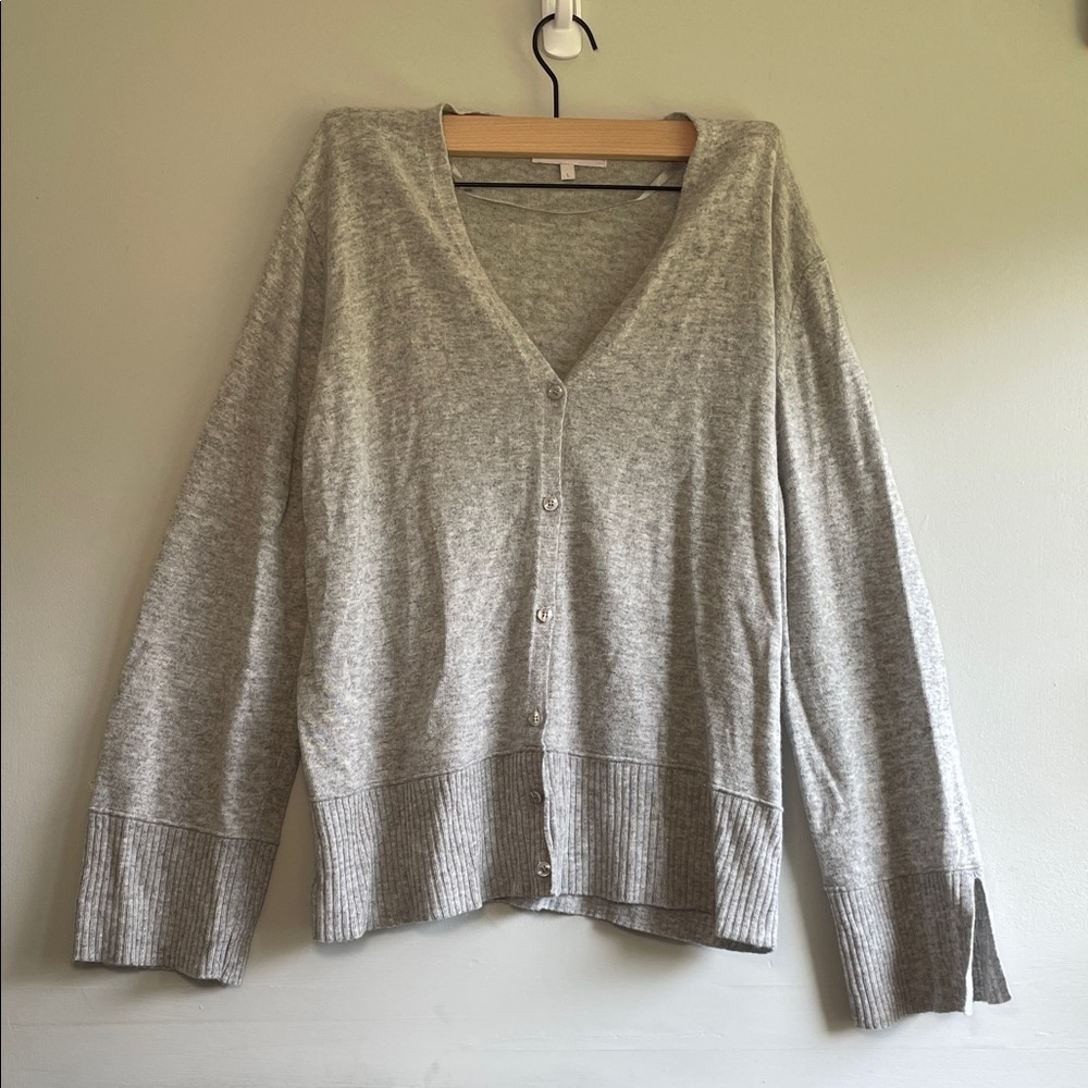 Bianco & Blu Gray Women's Sweater Wool Cashmere Silk size L made in Italy